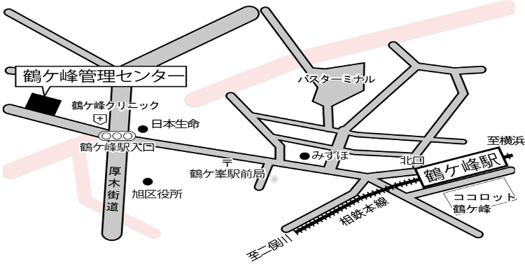 鶴ヶ峰管理センター地図